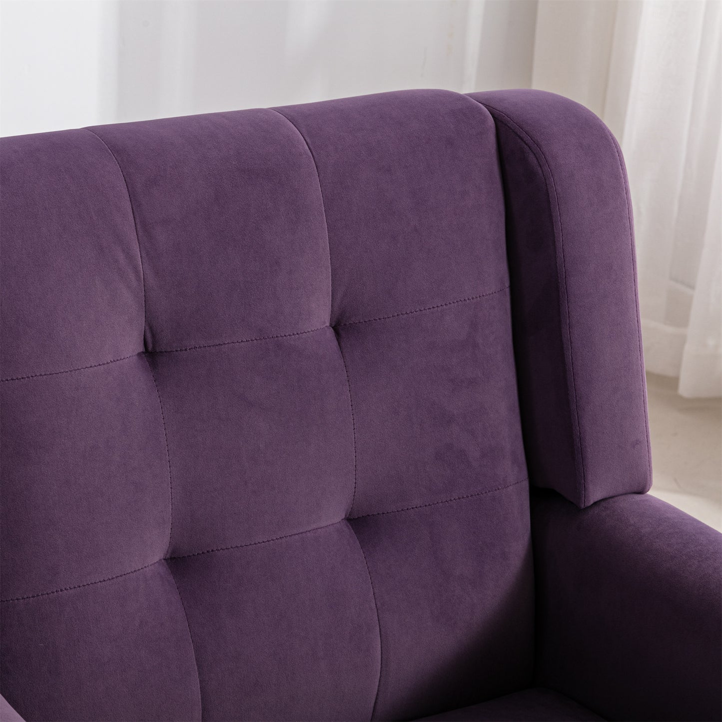 Purple Velvet Accent Chair