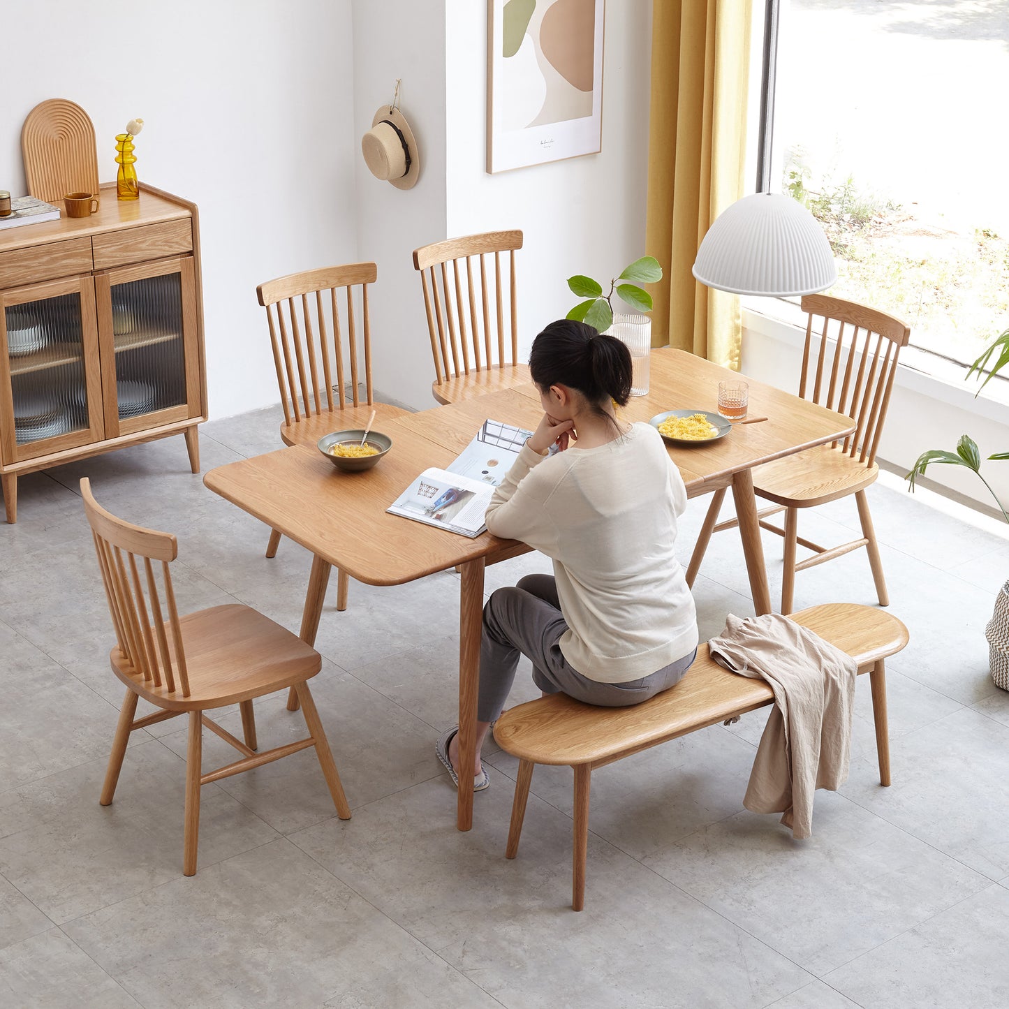 Natural Oak Dining Bench