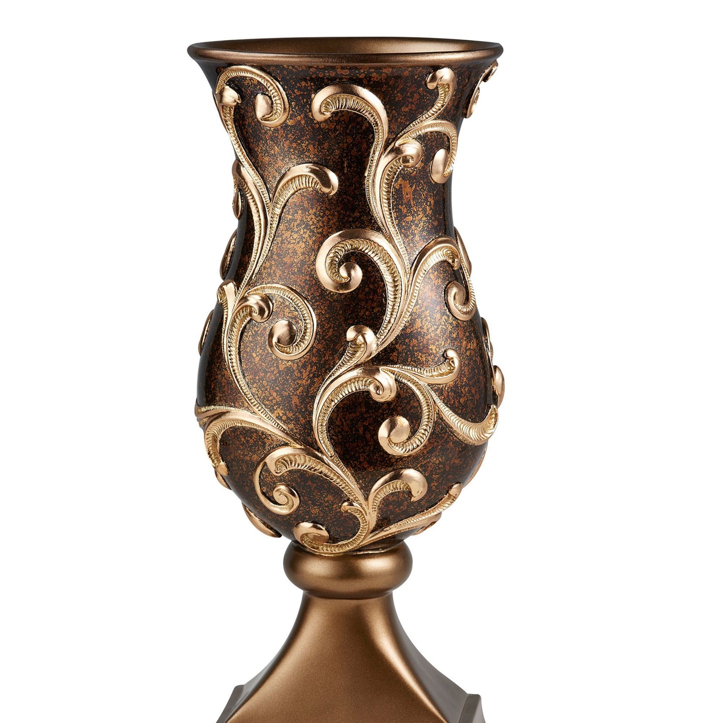 "Odysseus" Baroque Style w/ Gold Floral Filigree Vase