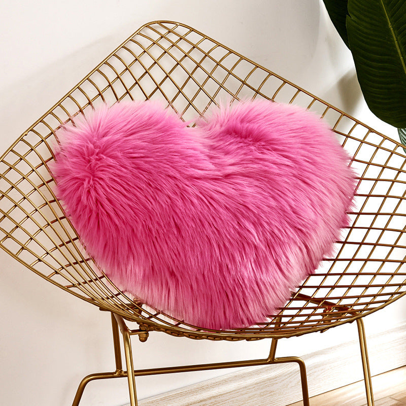 Furry Heart Pillow