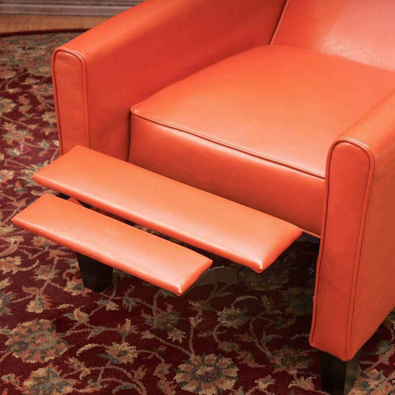 Recliner Push Back Chair for Elegant Home Décor Orange