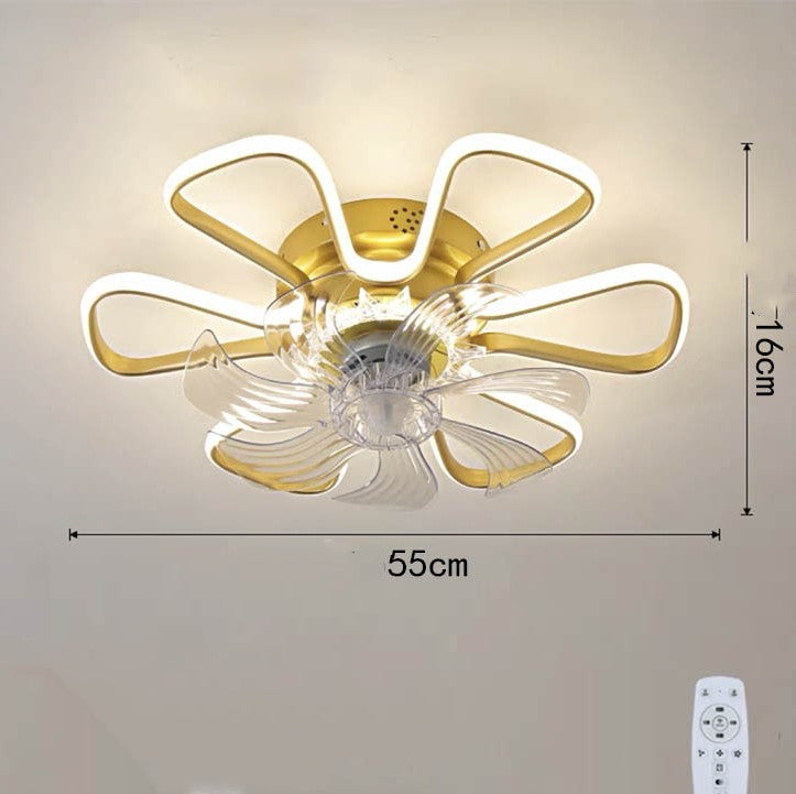 Intelligent Flower Voice Controlled Ceiling Fan Light