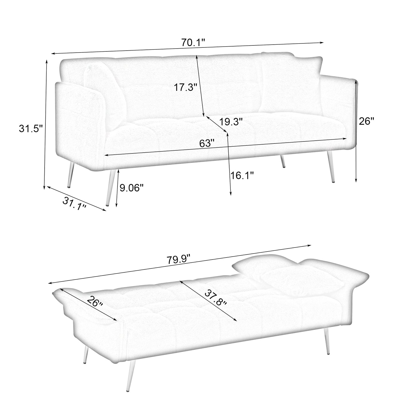 Moss Green Futon