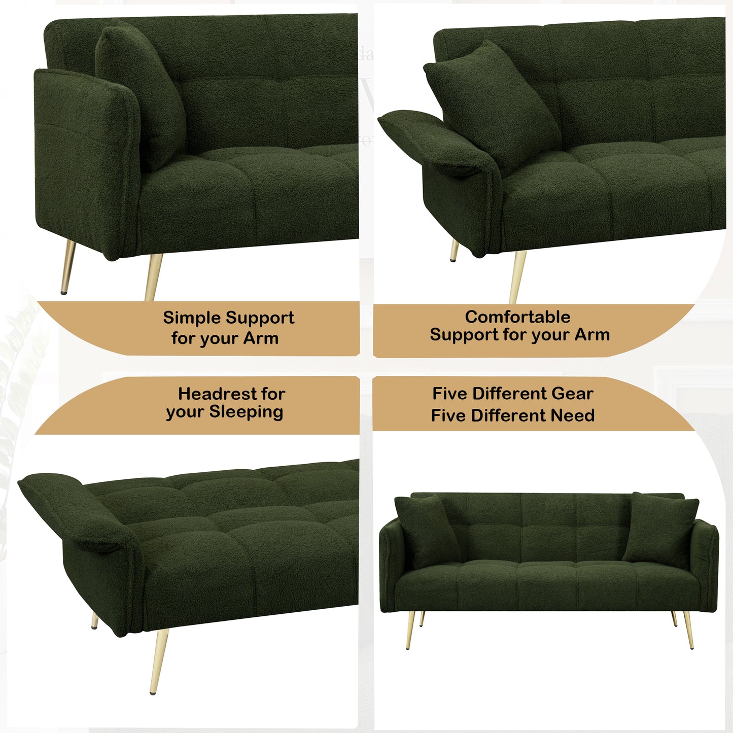 Moss Green Futon