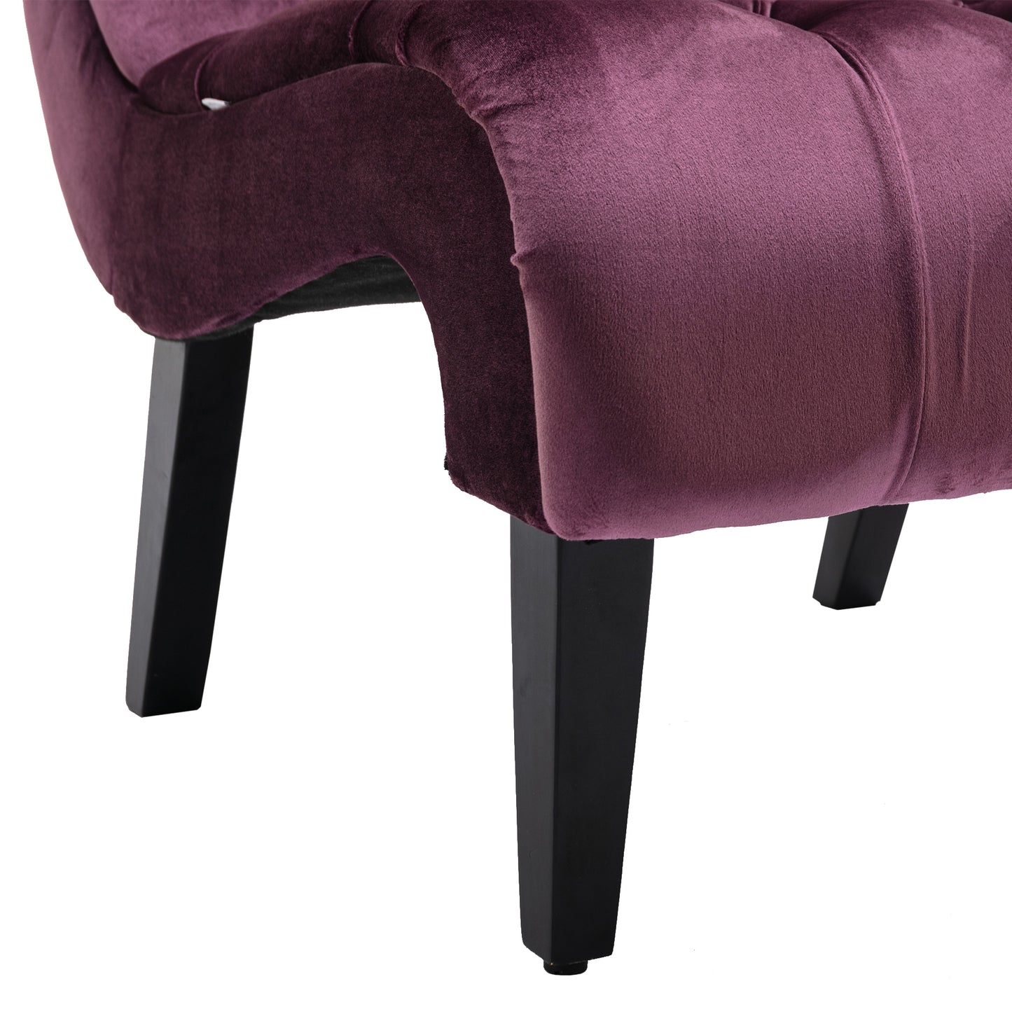 Modern Purple Tufted Velvet Chaise