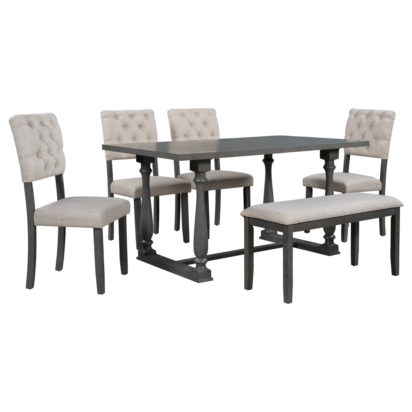 Gray 6-Piece Dining Set