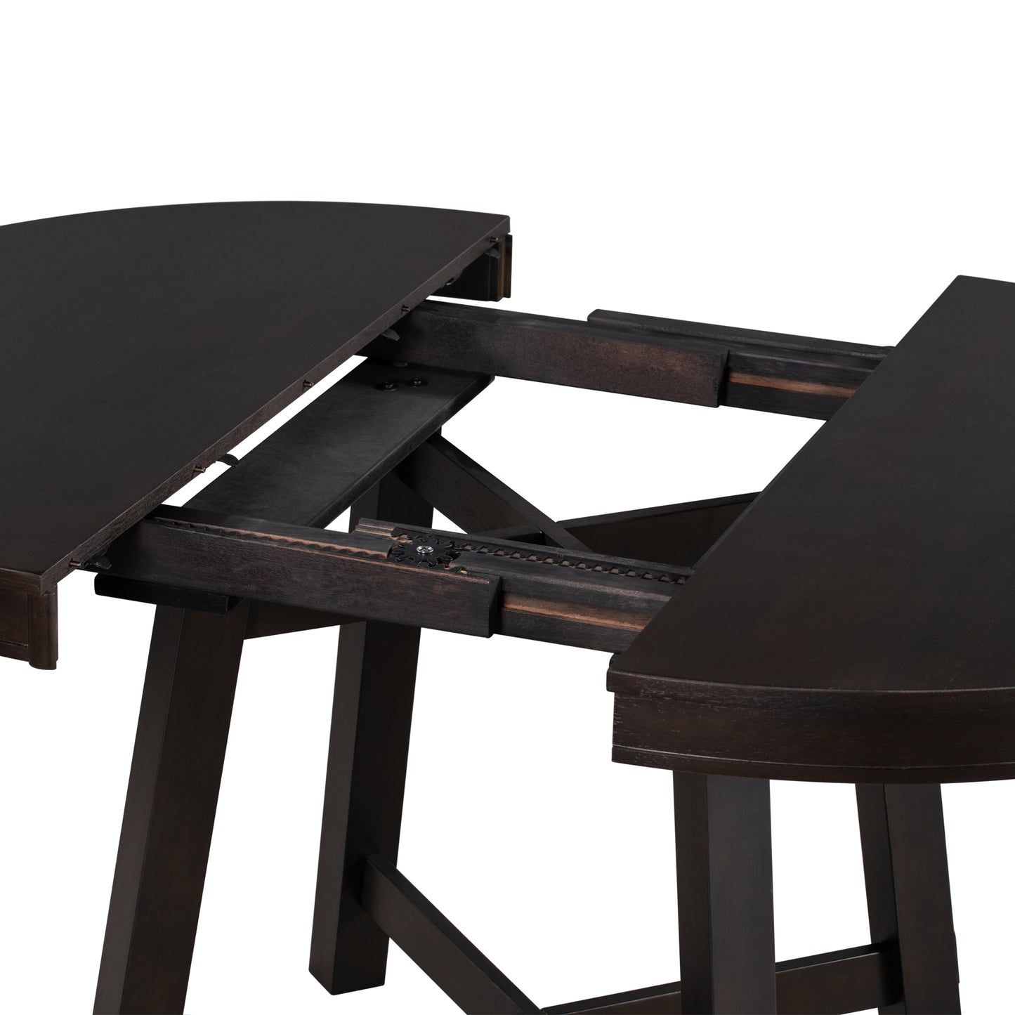 Espresso Round Extendable Dining Table