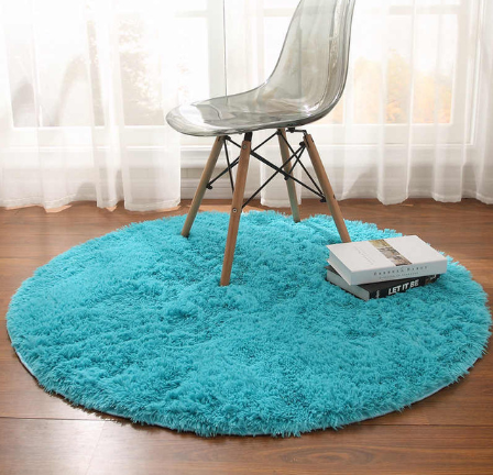 Fluffy Round Faux Fur Rugs.