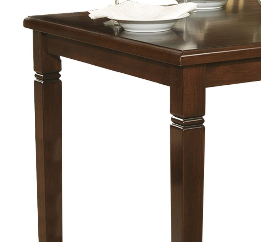 Espresso Beveled Oak Veneer Dining Table