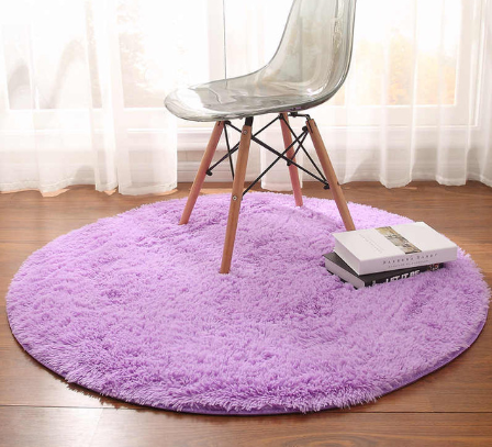 Fluffy Round Faux Fur Rugs.