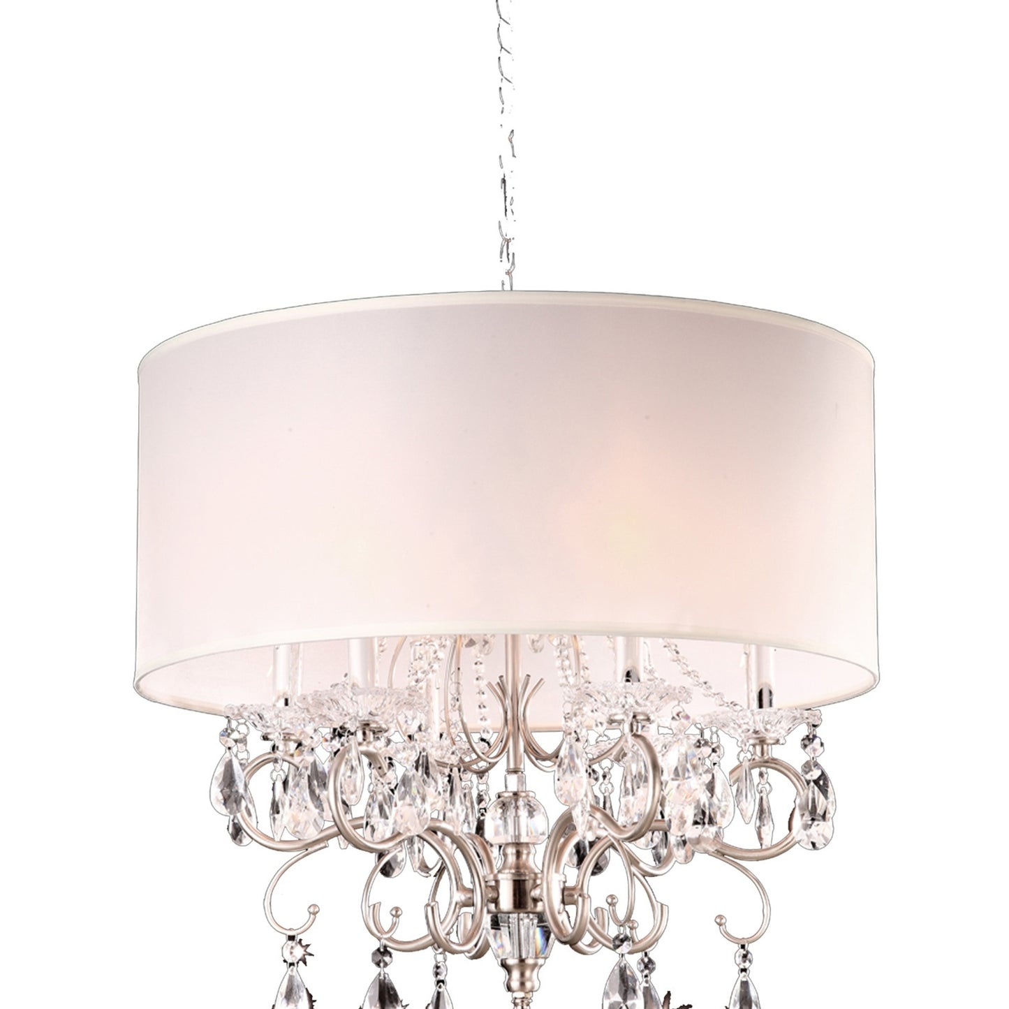 Pink Shaded Crystal Chandelier