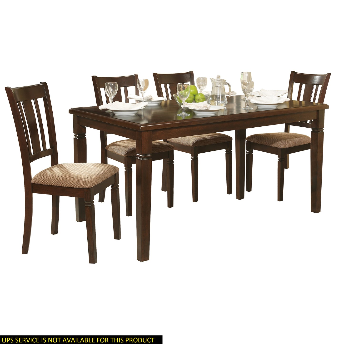 Espresso Transitional Style 5 pc Dining Set