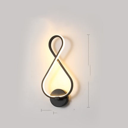 LED wall lamp nordic minimalist bedroom bedside lamp.