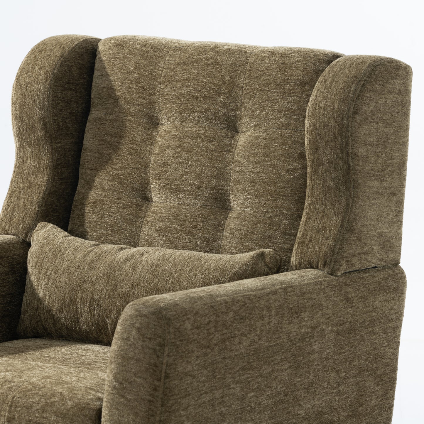 Olive Tufted Chenille Arm Chair