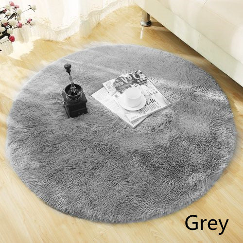 Fluffy Round Faux Fur Rugs.