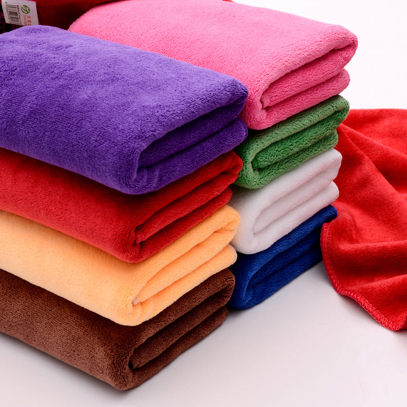 Soft colorful microfiber hand towels