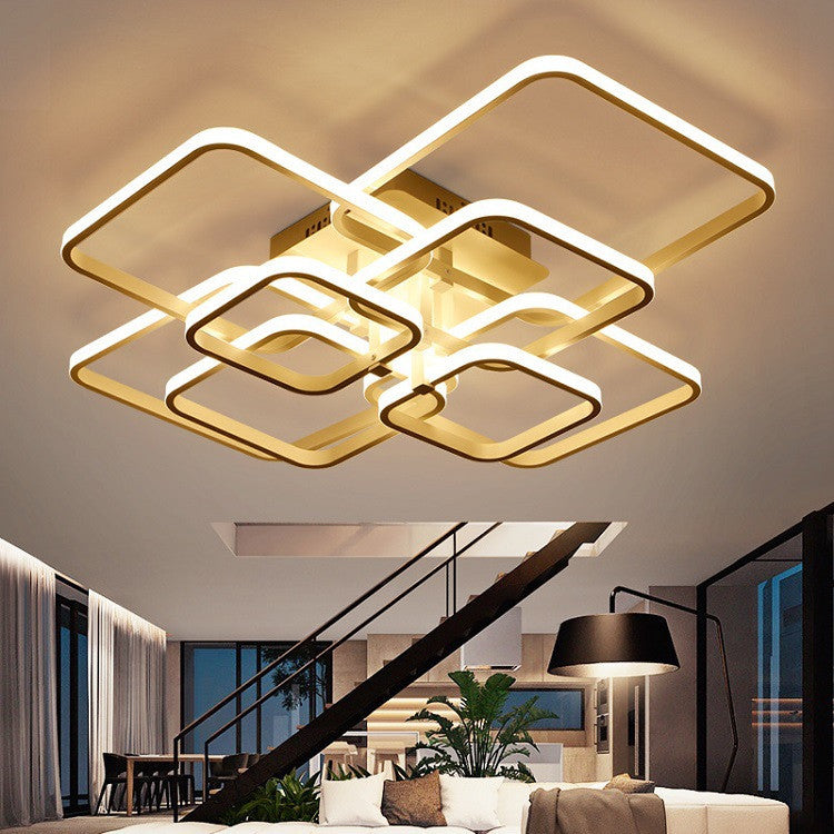 Living Room Lamp Simple Modern Creative Square Dining Room Bedroom Lamp.