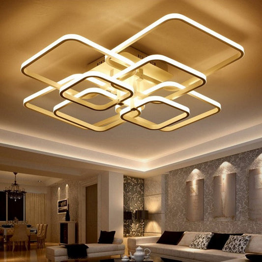 Living Room Lamp Simple Modern Creative Square Dining Room Bedroom Lamp.