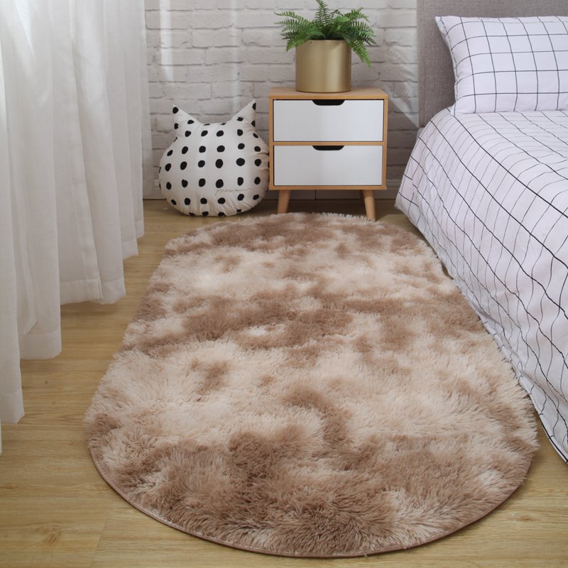 Furry Oval Rug.