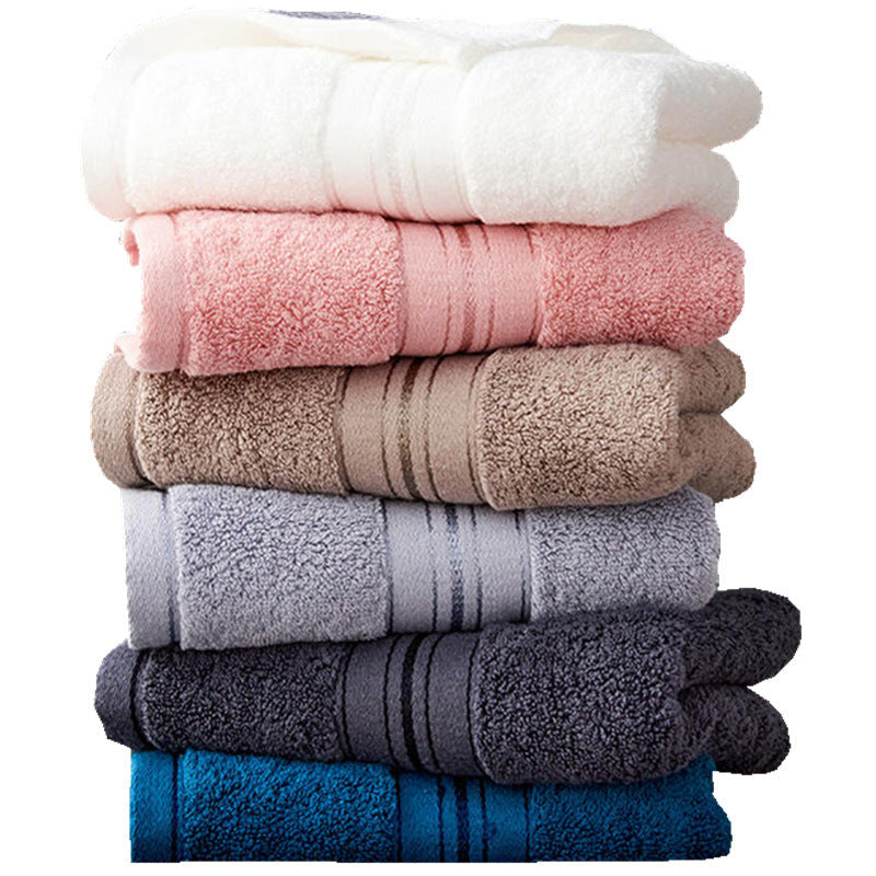 Pure Color Thick Cotton Bath Towel Set.