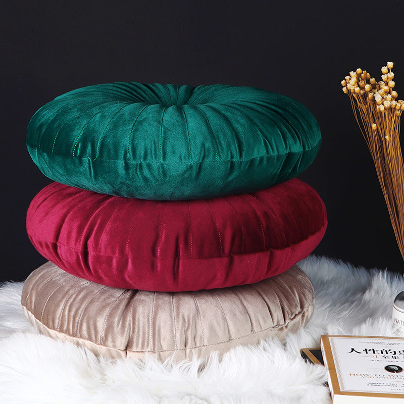 Round Velvet Throw Pillow