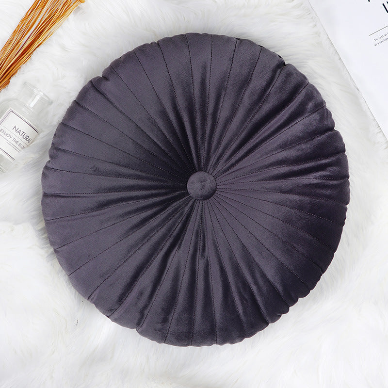 Round Velvet Throw Pillow