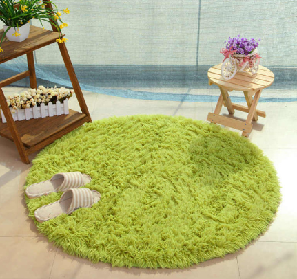 Fluffy Round Faux Fur Rugs.