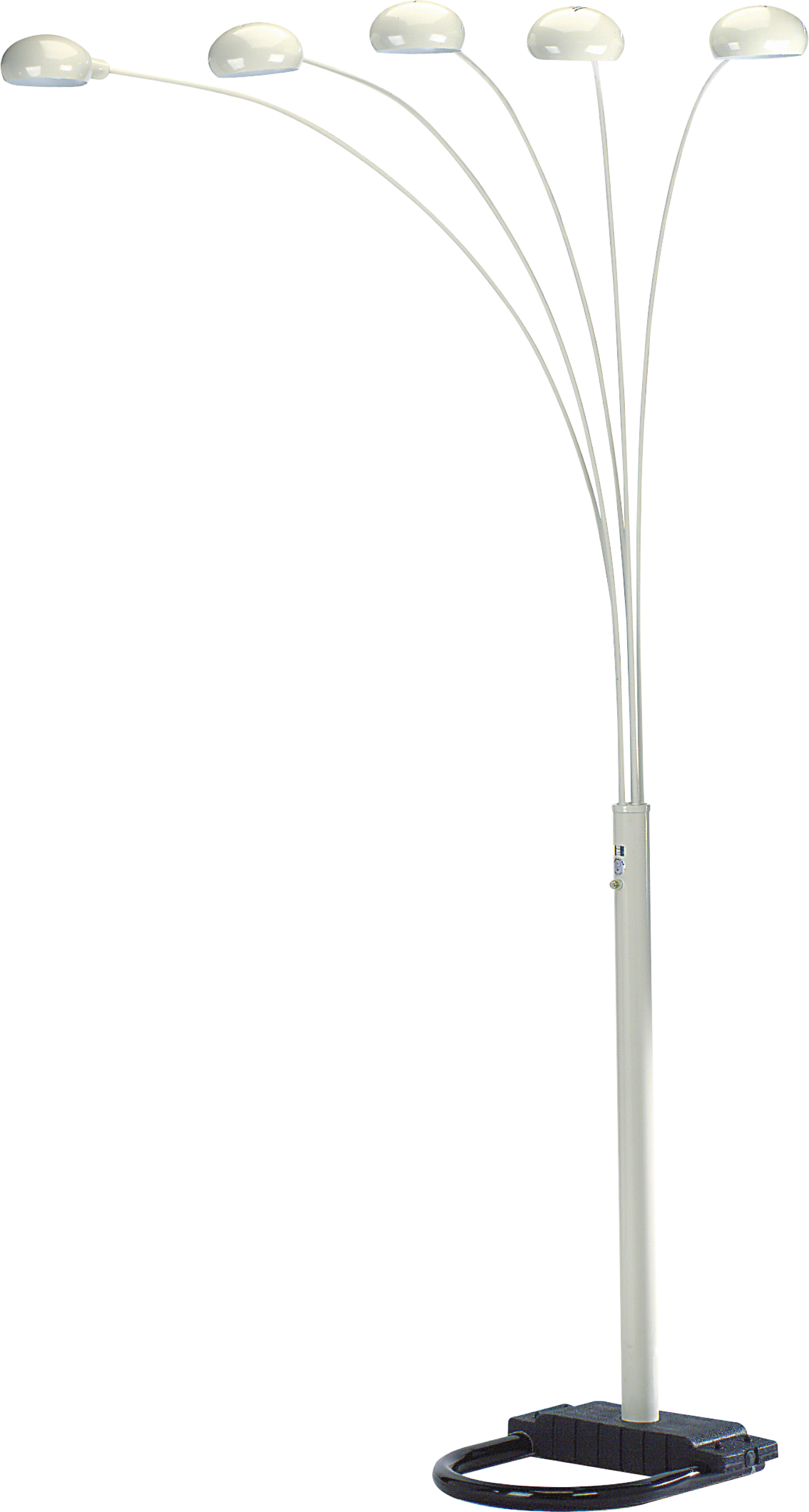 White 5-Head Floor Lamp