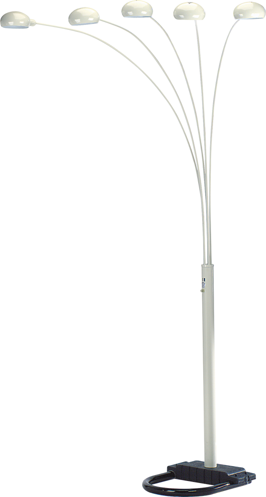 White 5-Head Floor Lamp