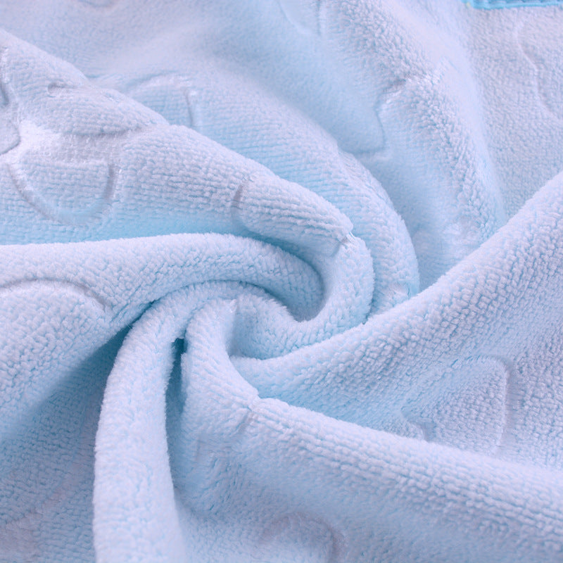 Blue Hemming Embossed Microfiber Towel