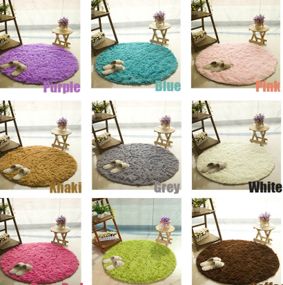 Fluffy Round Faux Fur Rugs 