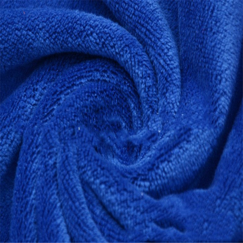 Soft blue microfiber hand towels