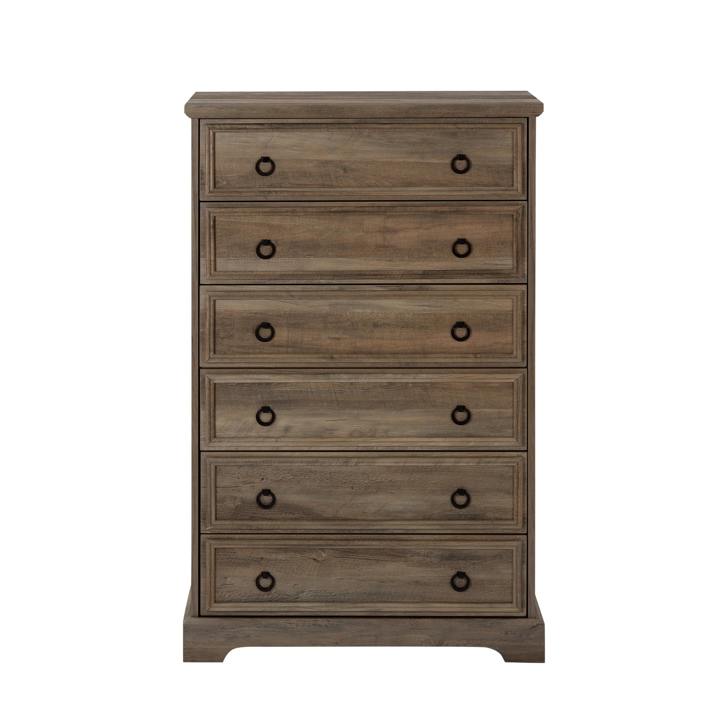 Modern Light Wood 6 Drawer Tall Dresser