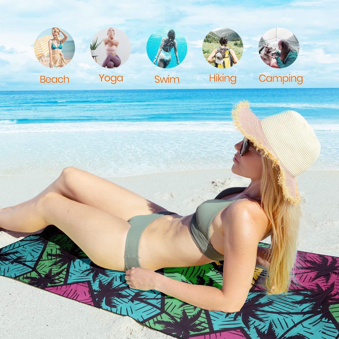 Printed Beach Towel.