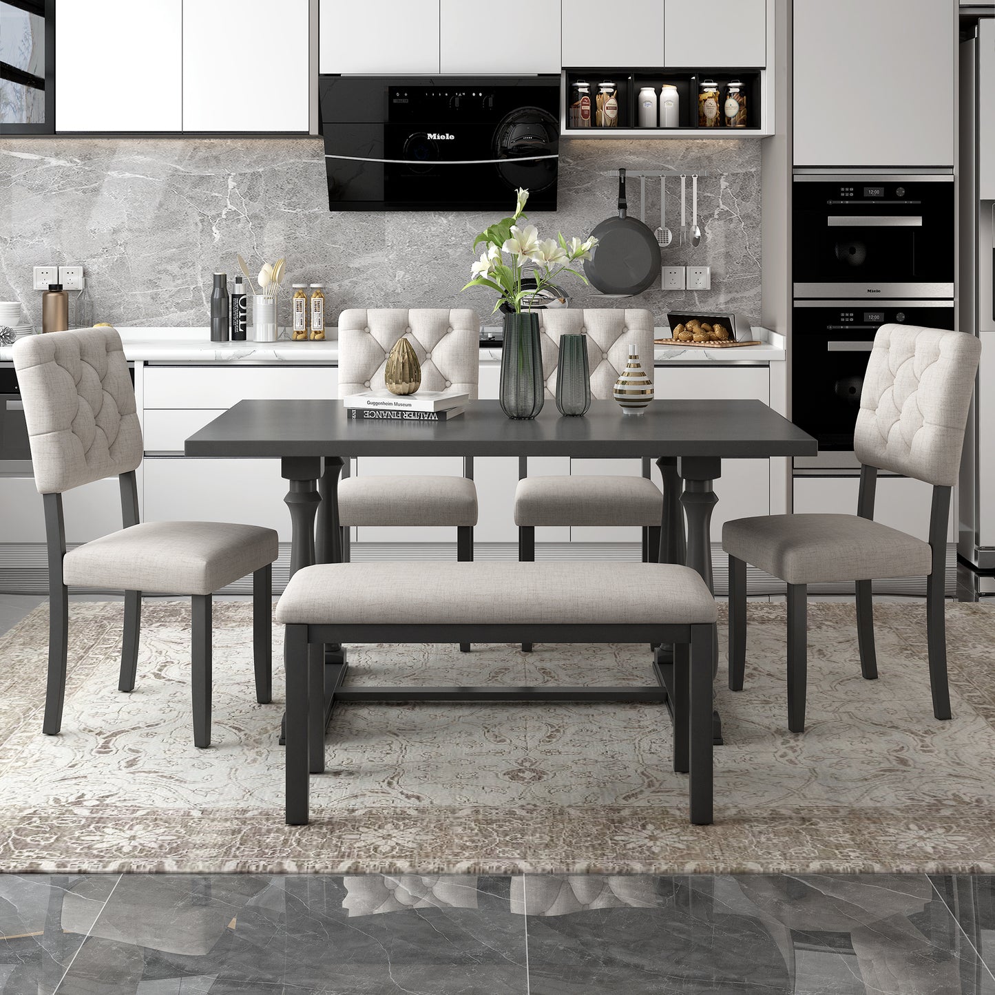 Gray 6-Piece Dining Set