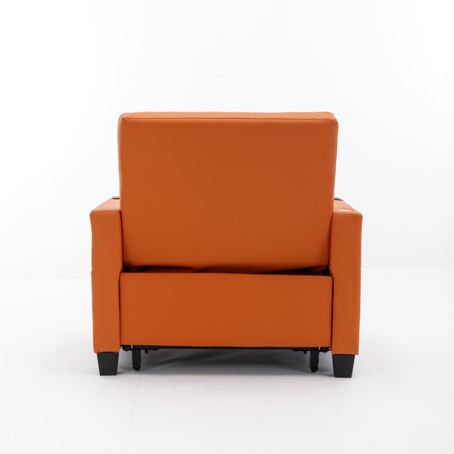 Orange Leather 3-in-1 Convertible Chair