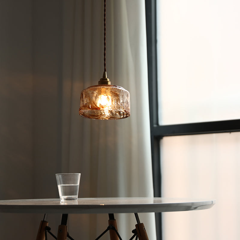 Gold Glass Industrial Style Chandelier