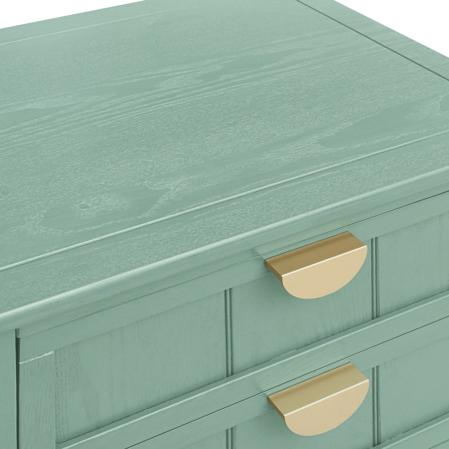 Sturdy 2 Drawer Mint Green Bed Stand