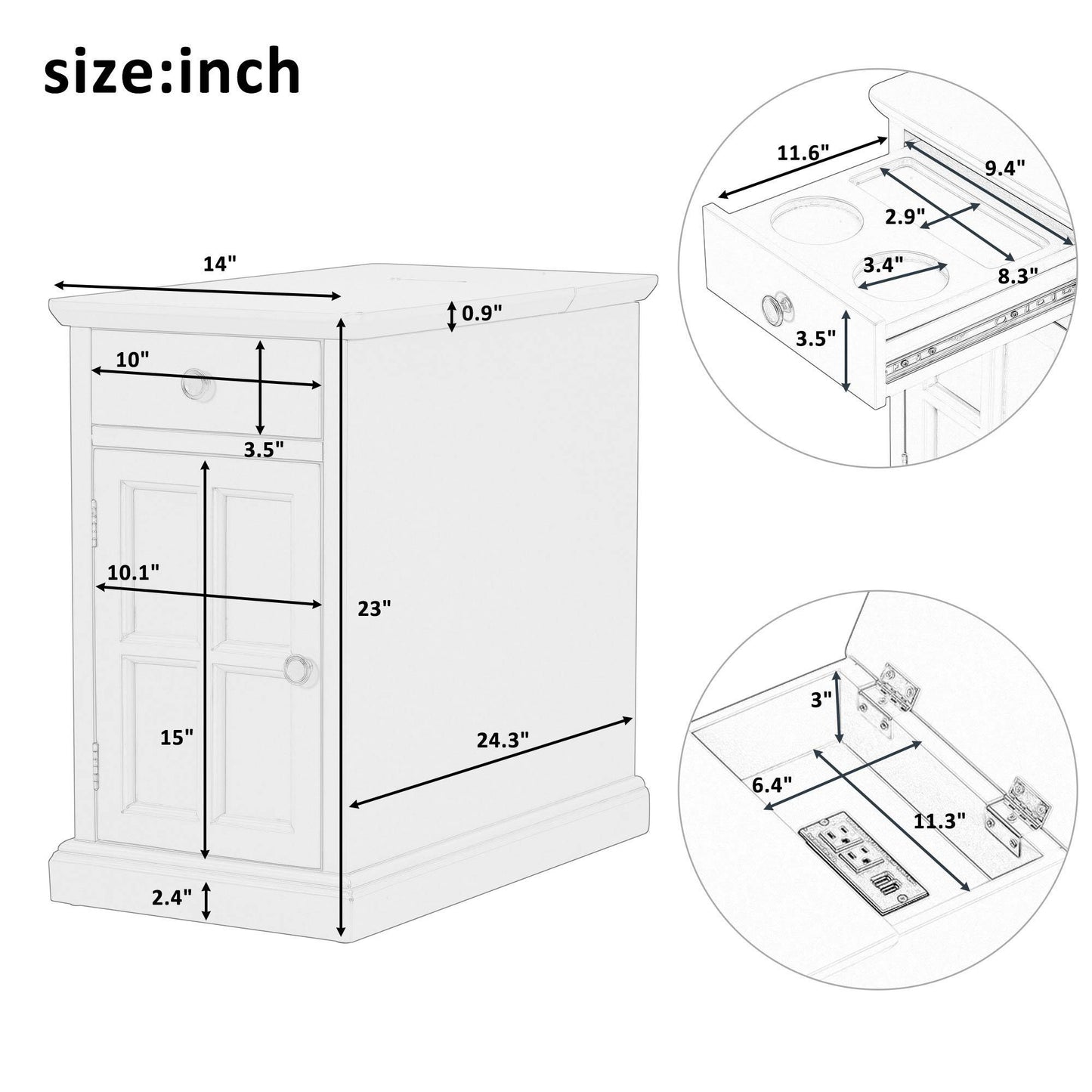 Unique Blue Multifunctional End Table