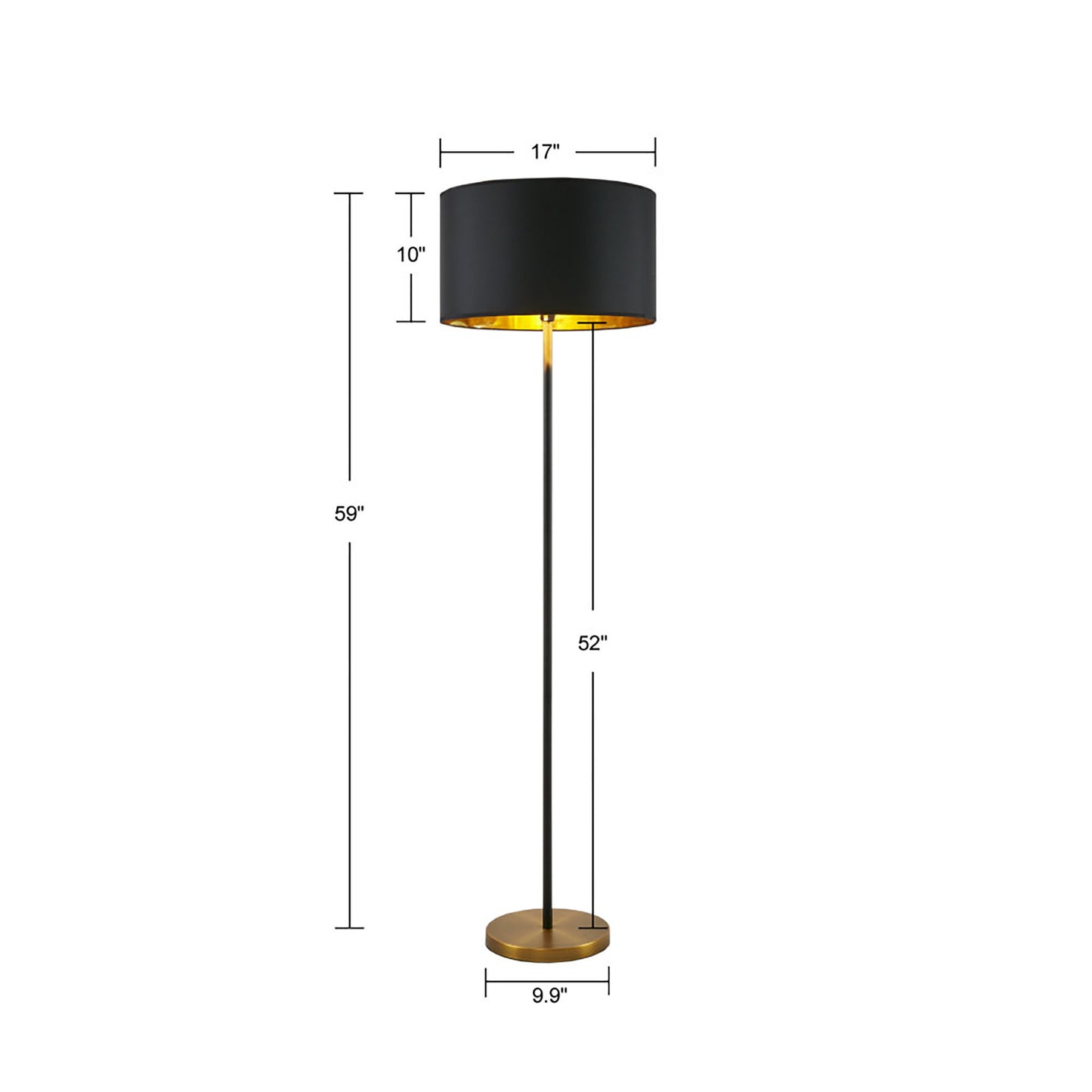 Gold Metal Floor Lamp