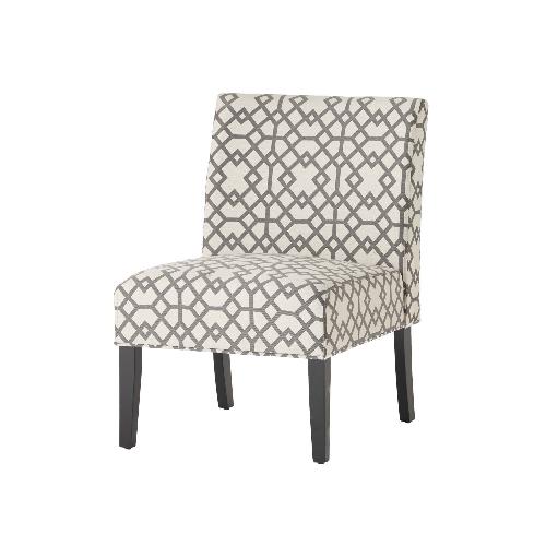 Geo Print Armless Accent Chair