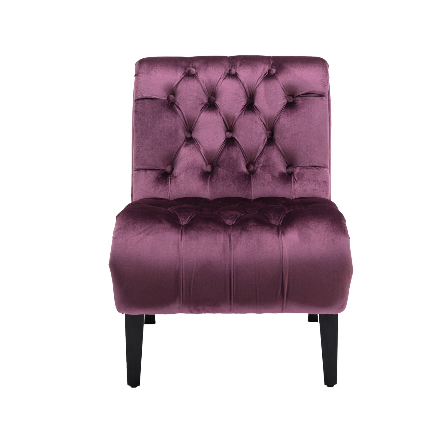 Modern Purple Tufted Velvet Chaise