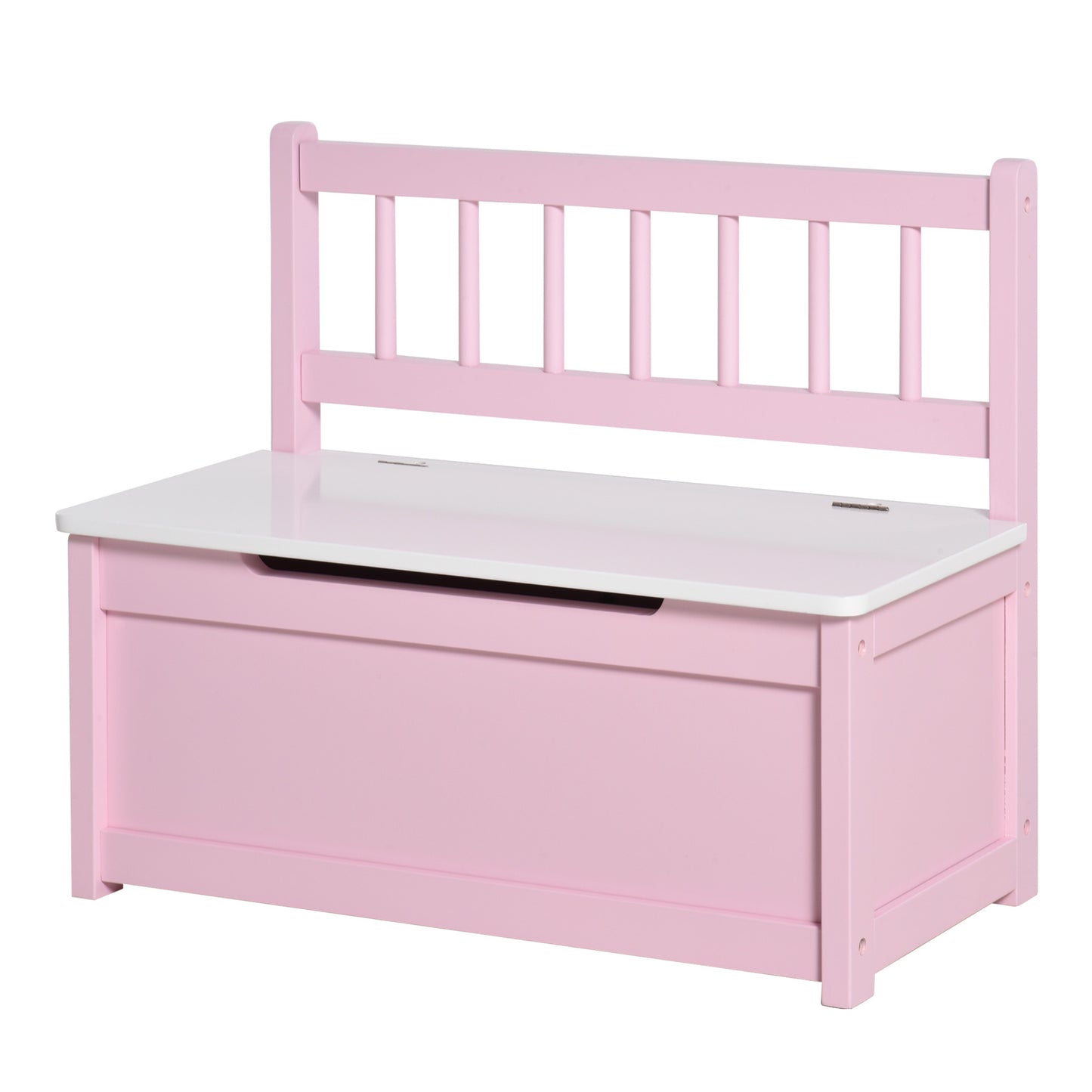 Pink Toddler Toy Box Storage Bench