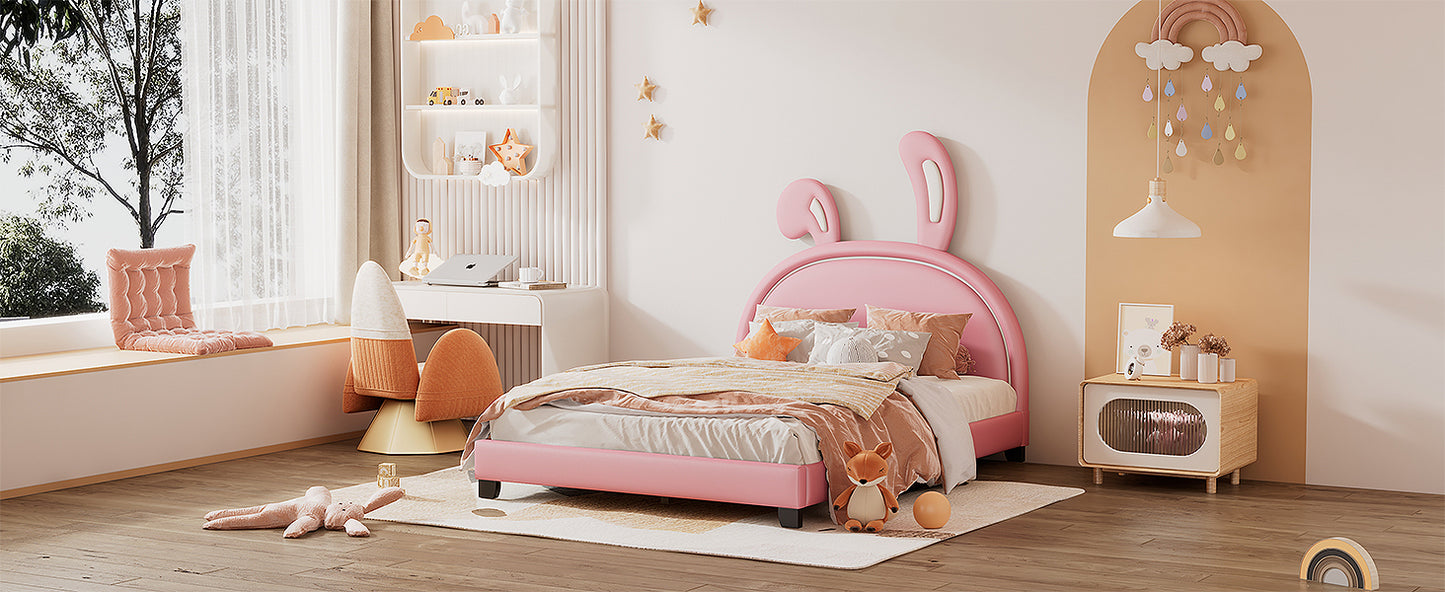 Pink Rabbit Full Size Platform Bed