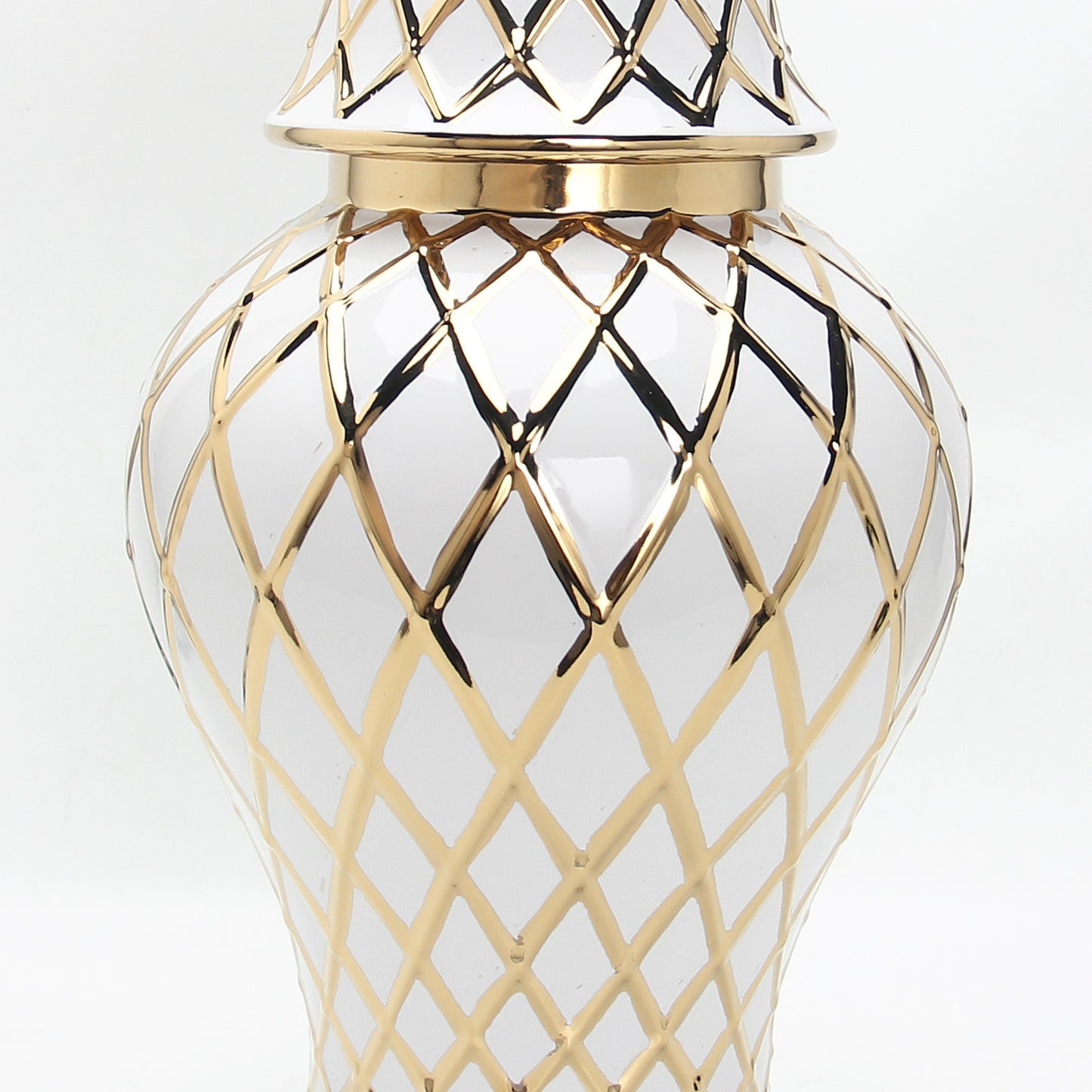 White and Gold Ginger Jar