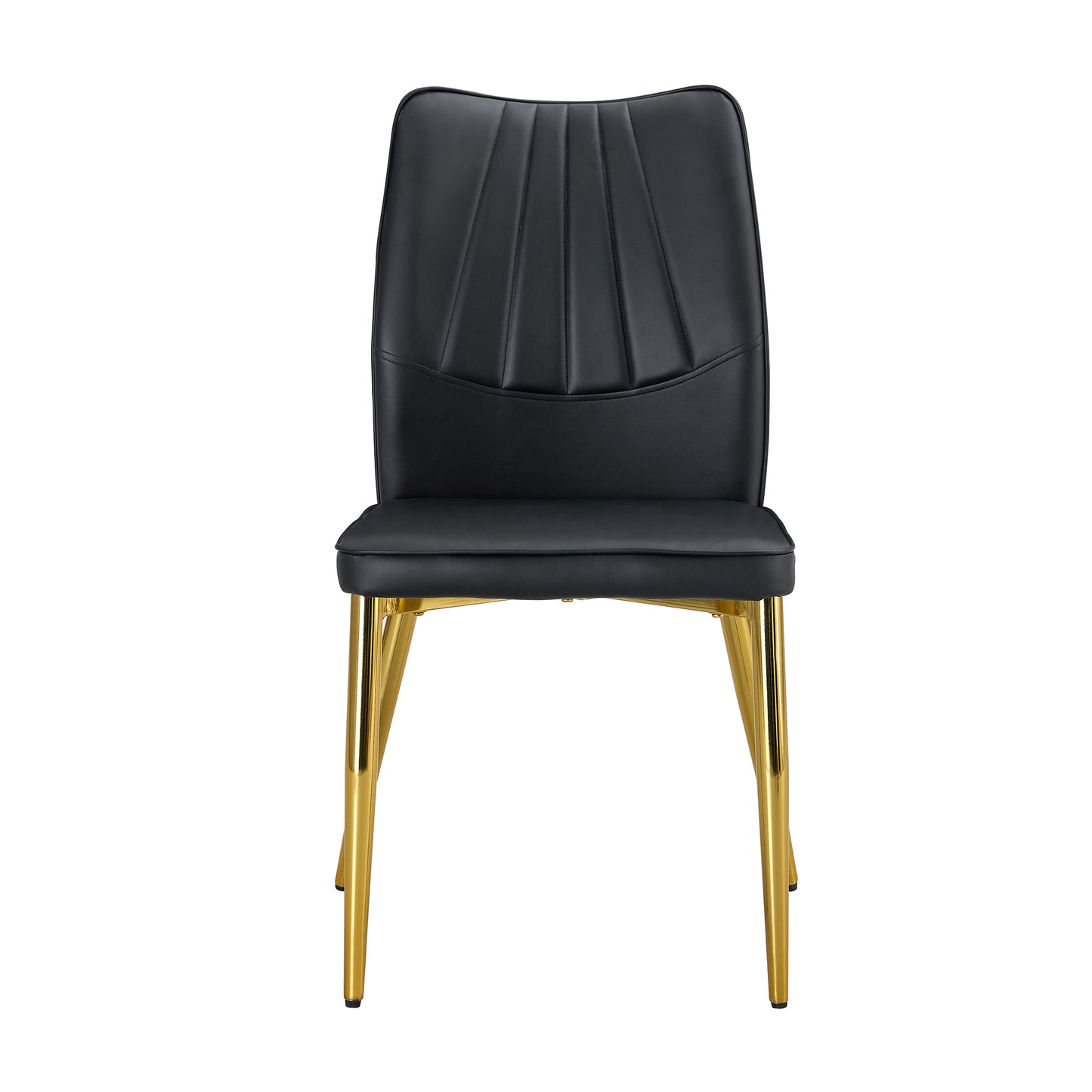 Four Black and Gold Dining Chairs