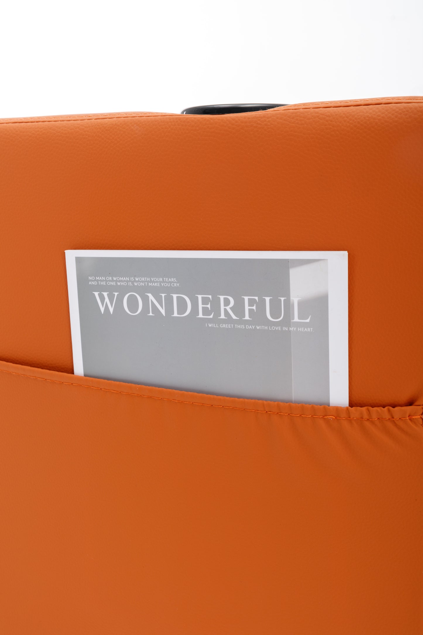 Orange Leather 3-in-1 Convertible Chair