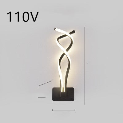 LED wall lamp nordic minimalist bedroom bedside lamp.