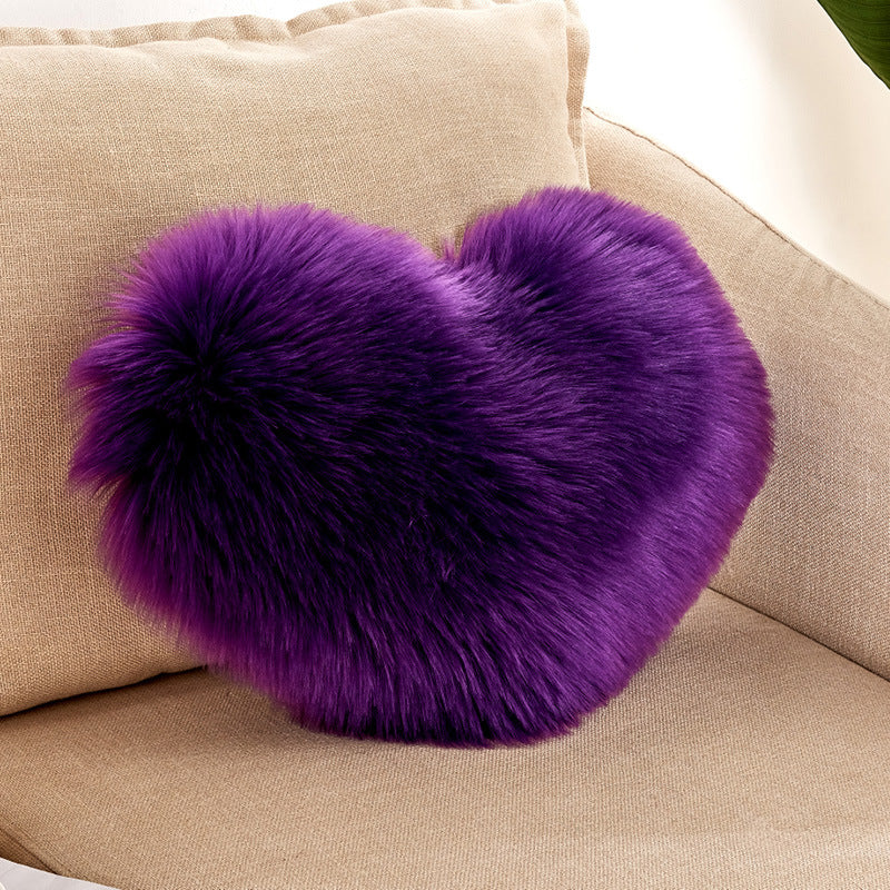 Furry Heart Pillow