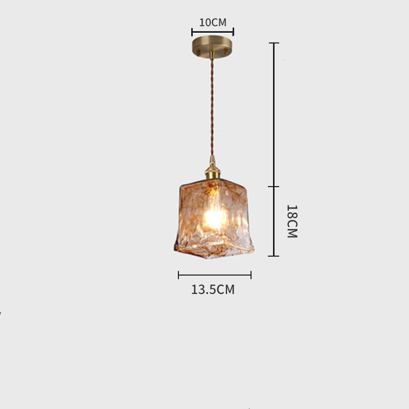 Gold Glass Industrial Style Chandelier